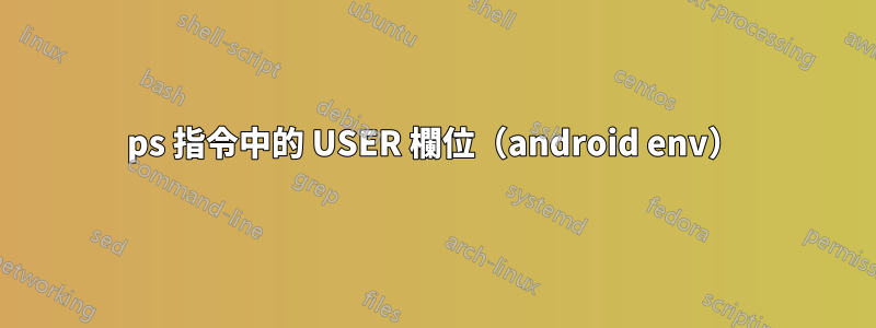 ps 指令中的 USER 欄位（android env）