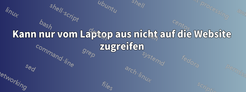 Kann nur vom Laptop aus nicht auf die Website zugreifen