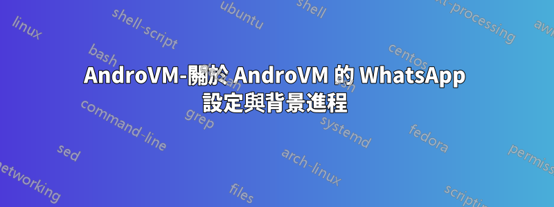 AndroVM-關於 AndroVM 的 WhatsApp 設定與背景進程