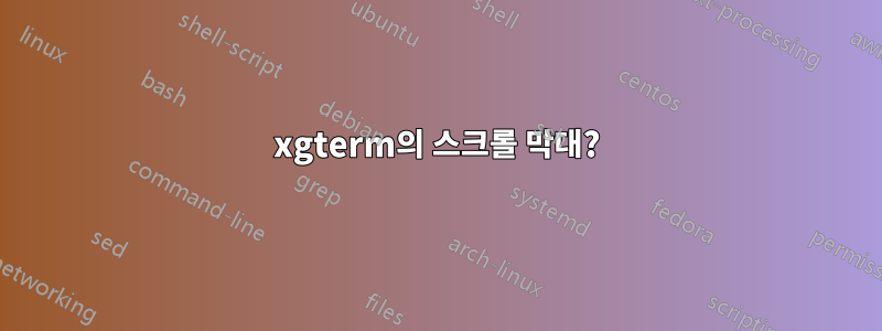xgterm의 스크롤 막대?