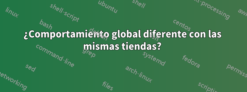 ¿Comportamiento global diferente con las mismas tiendas?