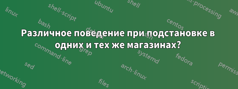 Различное поведение при подстановке в одних и тех же магазинах?