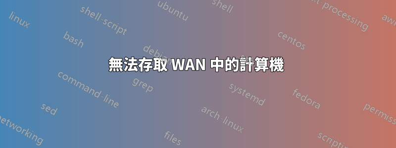 無法存取 WAN 中的計算機