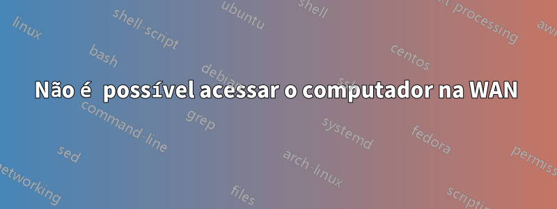 Não é possível acessar o computador na WAN