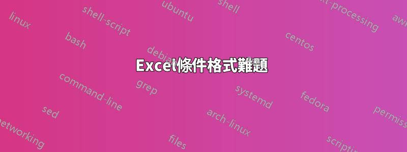 Excel條件格式難題