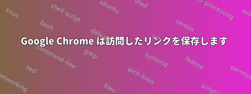 Google Chrome は訪問したリンクを保存します