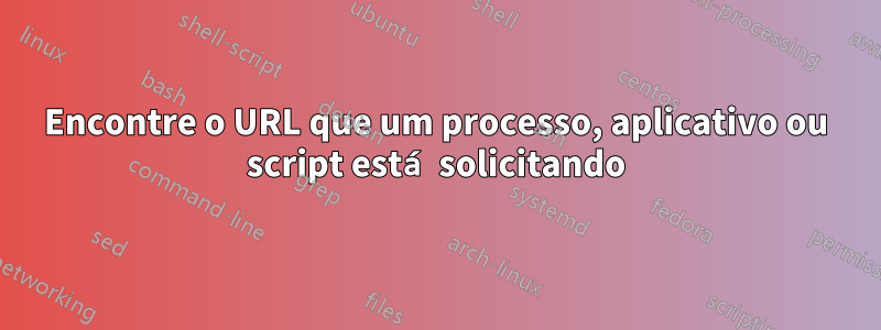 Encontre o URL que um processo, aplicativo ou script está solicitando