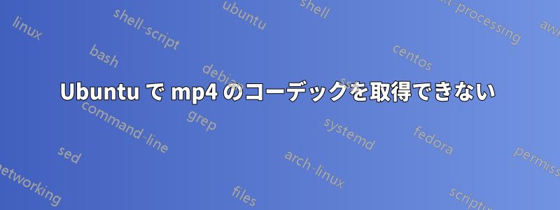 Ubuntu で mp4 のコーデックを取得できない