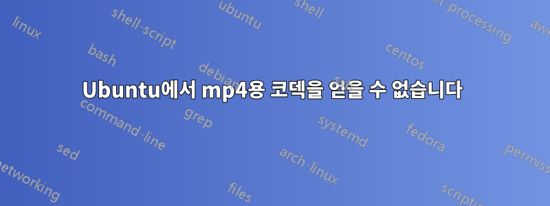 Ubuntu에서 mp4용 코덱을 얻을 수 없습니다