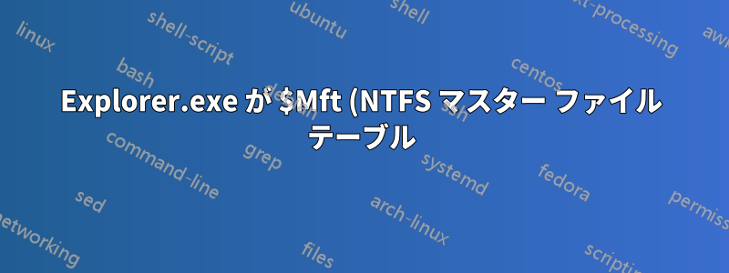 Explorer.exe が $Mft (NTFS マスター ファイル テーブル) にアクセスし、約 10,000,000 個のファイルを含むディレクトリでハード ディスクの過度な負荷を引き起こしています。
