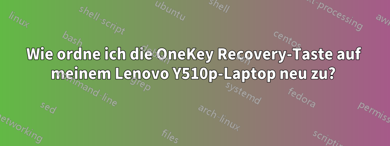 Wie ordne ich die OneKey Recovery-Taste auf meinem Lenovo Y510p-Laptop neu zu?