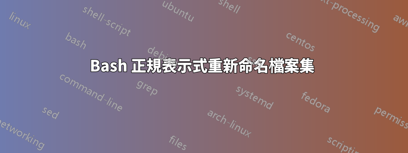 Bash 正規表示式重新命名檔案集