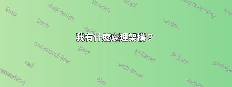 我有什麼處理架構？