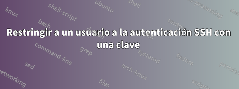 Restringir a un usuario a la autenticación SSH con una clave