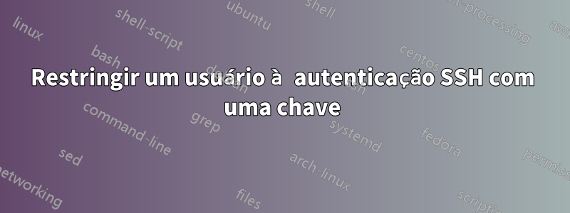 Restringir um usuário à autenticação SSH com uma chave