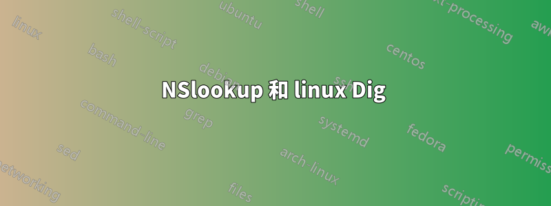 NSlookup 和 linux Dig