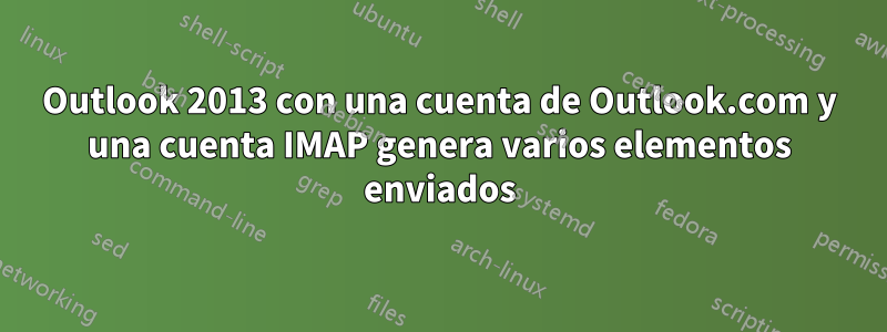 Outlook 2013 con una cuenta de Outlook.com y una cuenta IMAP genera varios elementos enviados