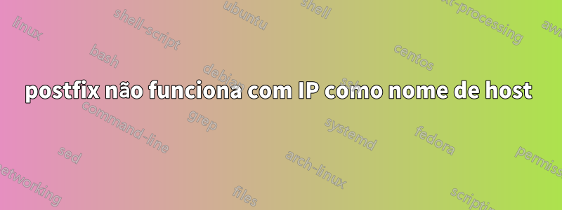 postfix não funciona com IP como nome de host