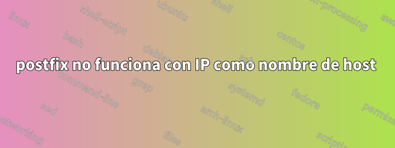 postfix no funciona con IP como nombre de host