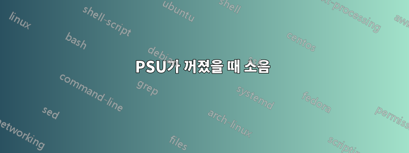 PSU가 꺼졌을 때 소음