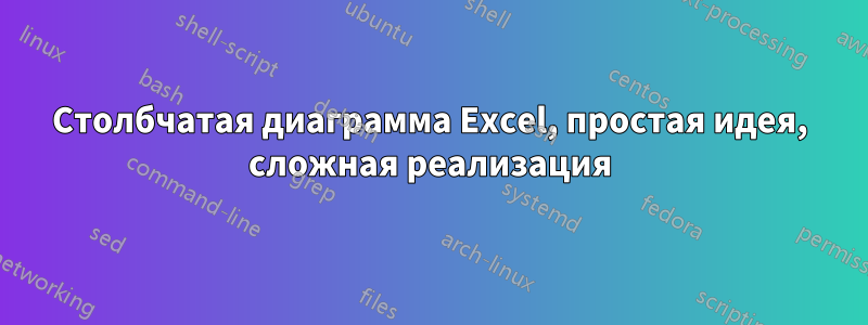 Столбчатая диаграмма Excel, простая идея, сложная реализация