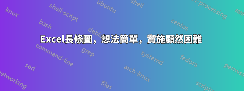 Excel長條圖，想法簡單，實施顯然困難
