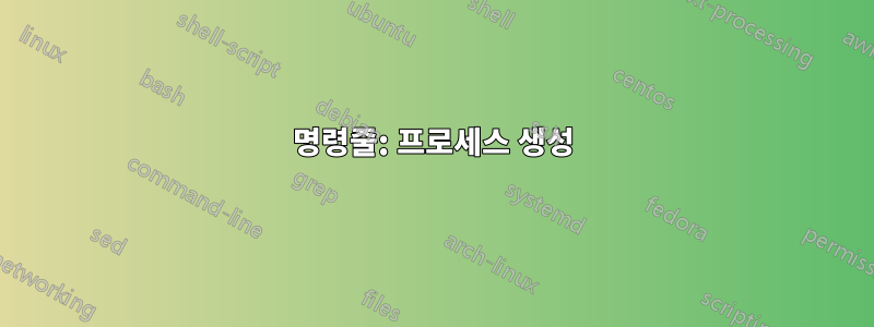 명령줄: 프로세스 생성