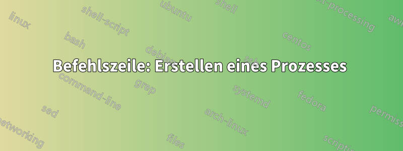 Befehlszeile: Erstellen eines Prozesses