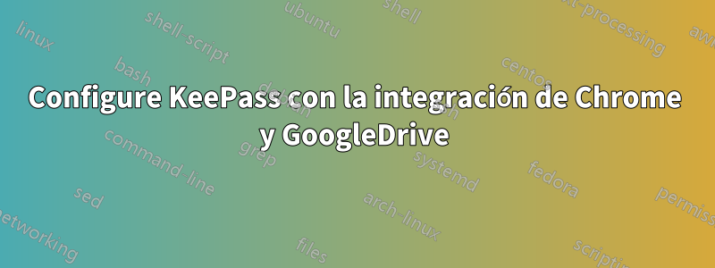 Configure KeePass con la integración de Chrome y GoogleDrive