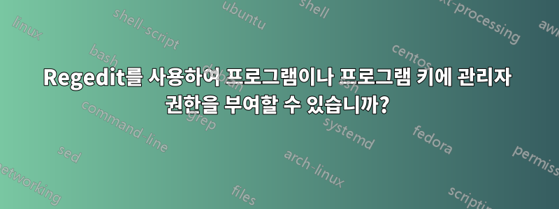 Regedit를 사용하여 프로그램이나 프로그램 키에 관리자 권한을 부여할 수 있습니까?