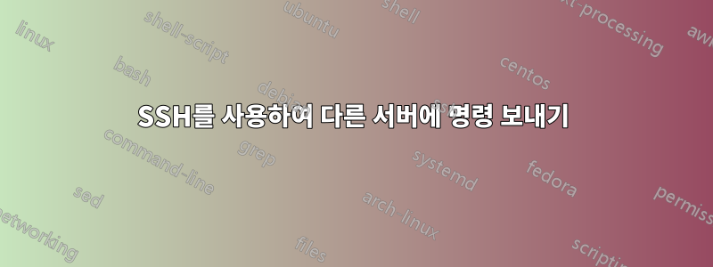 SSH를 사용하여 다른 서버에 명령 보내기