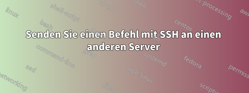 Senden Sie einen Befehl mit SSH an einen anderen Server