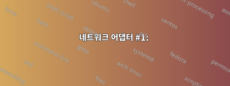 네트워크 어댑터 #1: