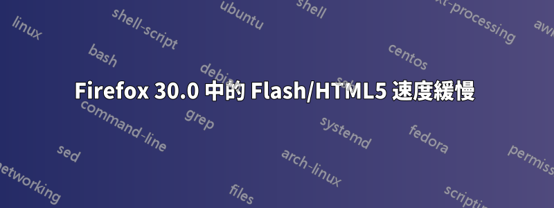 Firefox 30.0 中的 Flash/HTML5 速度緩慢