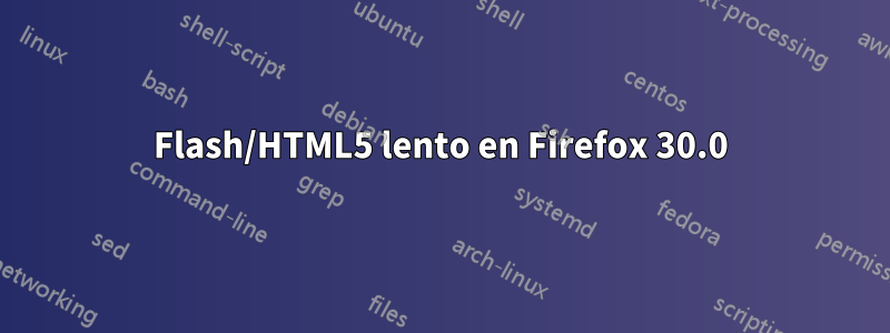 Flash/HTML5 lento en Firefox 30.0