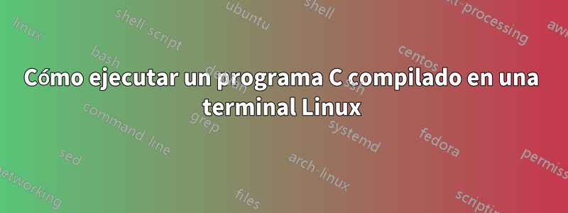 Cómo ejecutar un programa C compilado en una terminal Linux