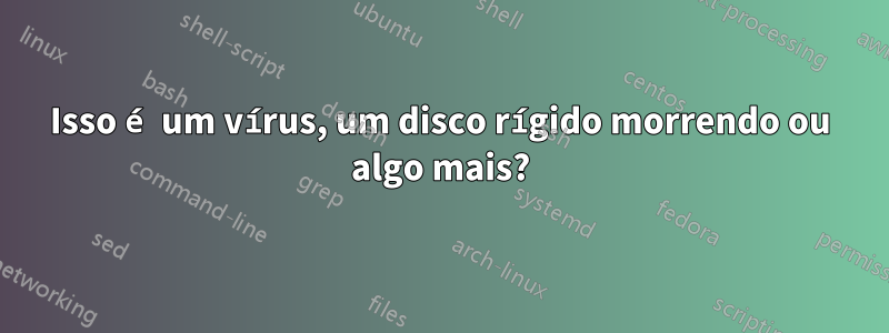 Isso é um vírus, um disco rígido morrendo ou algo mais?