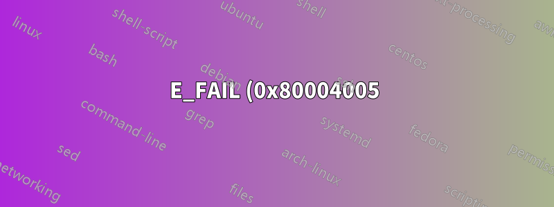 E_FAIL (0x80004005) beim Ausführen von Linux über Windows 8 Virtualbox