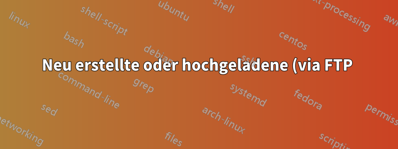 Neu erstellte oder hochgeladene (via FTP) Dateien standardmäßig einer Gruppe zuordnen