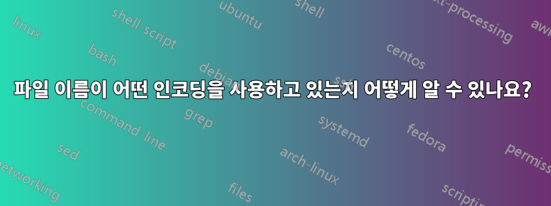 파일 이름이 어떤 인코딩을 사용하고 있는지 어떻게 알 수 있나요?