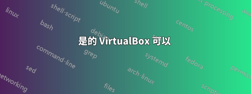 是的 VirtualBox 可以