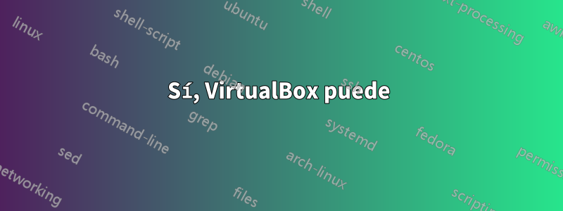 Sí, VirtualBox puede