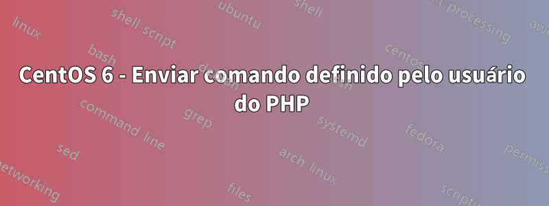 CentOS 6 - Enviar comando definido pelo usuário do PHP