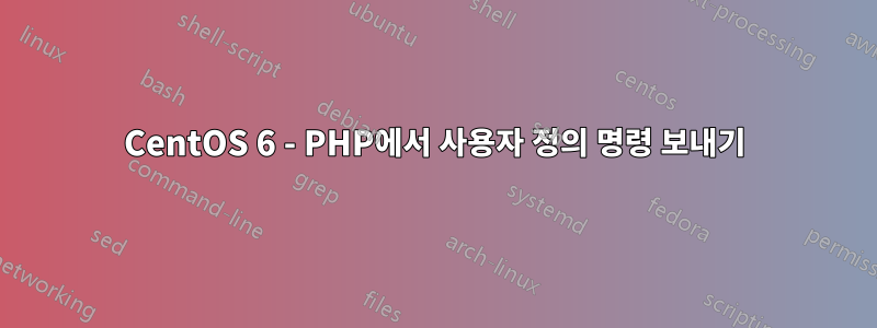 CentOS 6 - PHP에서 사용자 정의 명령 보내기