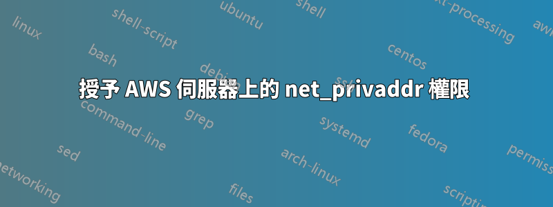 授予 AWS 伺服器上的 net_privaddr 權限