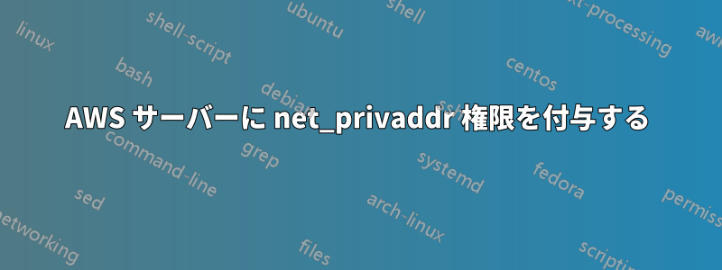 AWS サーバーに net_privaddr 権限を付与する