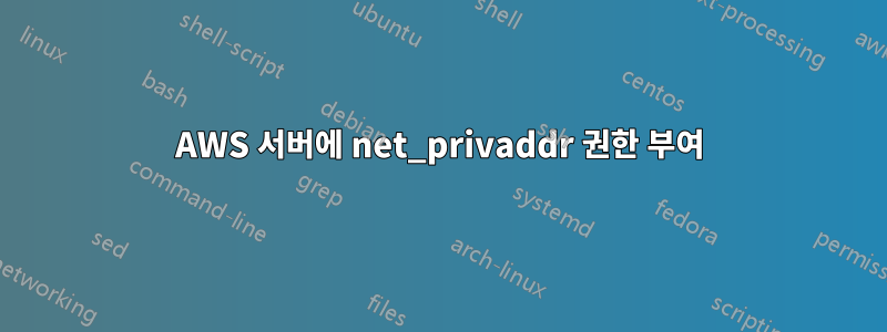 AWS 서버에 net_privaddr 권한 부여