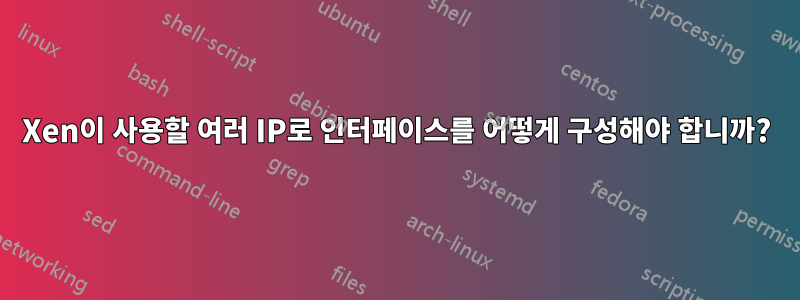 Xen이 사용할 여러 IP로 인터페이스를 어떻게 구성해야 합니까?