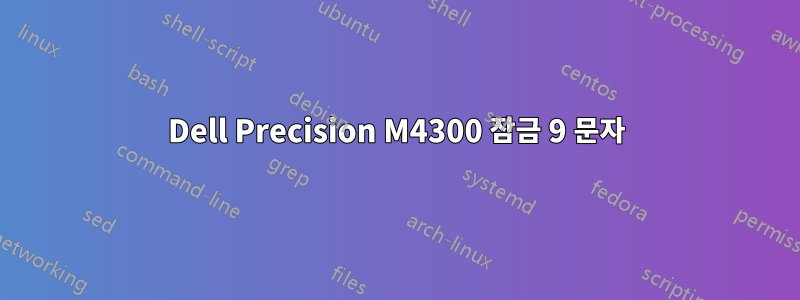 Dell Precision M4300 잠금 9 문자