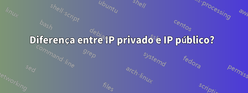 Diferença entre IP privado e IP público? 